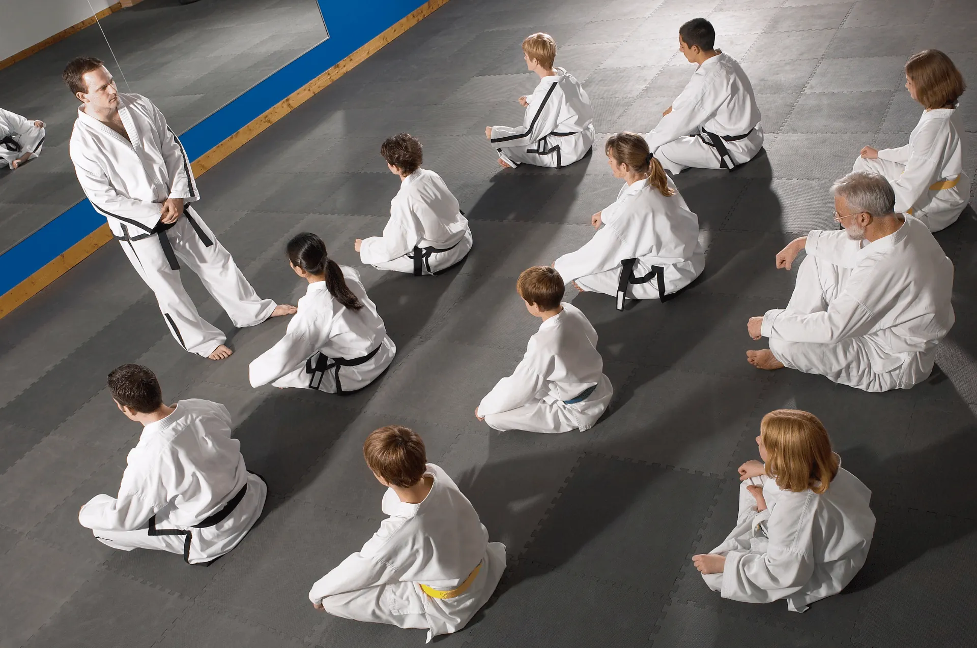 Students training at Athena Muay Thai Academy